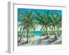 Tropical Palm Tree Paradise-Julie DeRice-Framed Art Print