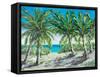 Tropical Palm Tree Paradise-Julie DeRice-Framed Stretched Canvas