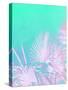 Tropical Paradise - Aqua and Pink-Dominique Vari-Stretched Canvas