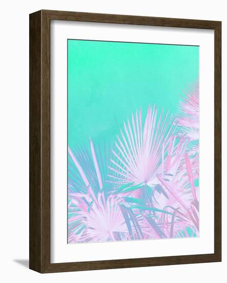 Tropical Paradise - Aqua and Pink-Dominique Vari-Framed Art Print