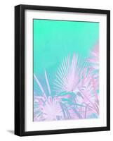 Tropical Paradise - Aqua and Pink-Dominique Vari-Framed Art Print