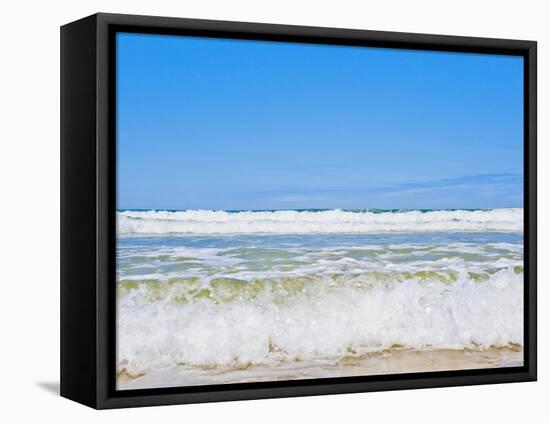 Tropical Paradise of Seventy Five Mile Beach, Fraser Island, UNESCO World Heritage Site, Australia-Matthew Williams-Ellis-Framed Stretched Canvas