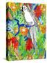 Tropical Paradise Parrot 1-Mary Escobedo-Stretched Canvas