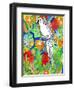 Tropical Paradise Parrot 1-Mary Escobedo-Framed Art Print