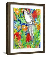 Tropical Paradise Parrot 1-Mary Escobedo-Framed Art Print