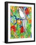 Tropical Paradise Parrot 1-Mary Escobedo-Framed Art Print