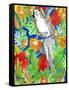 Tropical Paradise Parrot 1-Mary Escobedo-Framed Stretched Canvas