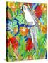 Tropical Paradise Parrot 1-Mary Escobedo-Stretched Canvas