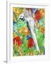 Tropical Paradise Parrot 2-Mary Escobedo-Framed Art Print