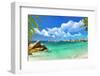 Tropical Paradise - Seychelles Islands, Panoramic View-Maugli-l-Framed Photographic Print