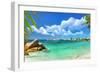 Tropical Paradise - Seychelles Islands, Panoramic View-Maugli-l-Framed Photographic Print