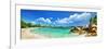 Tropical Paradise - Seychelles Islands, Panoramic View-Maugli-l-Framed Photographic Print