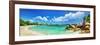 Tropical Paradise - Seychelles Islands, Panoramic View-Maugli-l-Framed Photographic Print