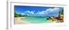 Tropical Paradise - Seychelles Islands, Panoramic View-Maugli-l-Framed Photographic Print