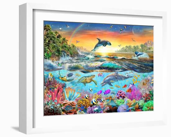 Tropical Paradise-Adrian Chesterman-Framed Art Print