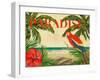 Tropical Paradise-Julie DeRice-Framed Art Print