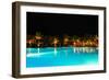 Tropical Pool in Luxury Hotel at Night-haveseen-Framed Photographic Print