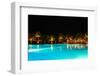 Tropical Pool in Luxury Hotel at Night-haveseen-Framed Photographic Print