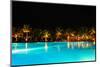 Tropical Pool in Luxury Hotel at Night-haveseen-Mounted Photographic Print