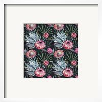 Tropical Protea Pattern-Zenina-Framed Art Print