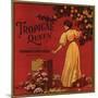 Tropical Queen Brand - California - Citrus Crate Label-Lantern Press-Mounted Art Print