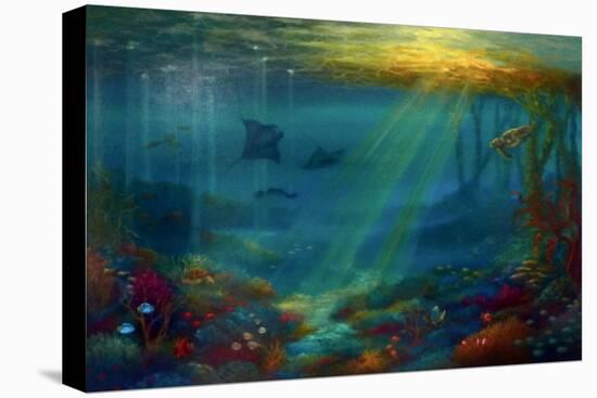 Tropical Rays  oil on canvas-Lee Campbell-Stretched Canvas