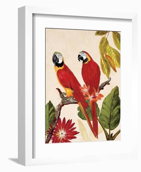 Tropical Red Pair-Colleen Sarah-Framed Art Print