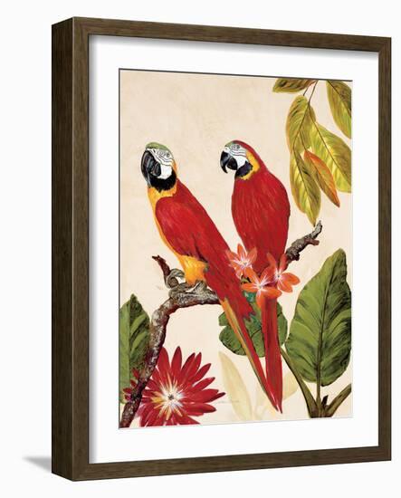 Tropical Red Pair-Colleen Sarah-Framed Art Print