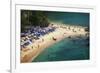 Tropical Sandy Beach and Calm Lagoon with Clear Blue Water. Pseudo Tilt Shift. Ya Nui Beach, Phuket-Dudarev Mikhail-Framed Photographic Print