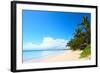 Tropical Sandy Beach with Palm Trees at Sunny Day. South of Bali, Jimbaran Beach-Dudarev Mikhail-Framed Photographic Print