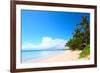 Tropical Sandy Beach with Palm Trees at Sunny Day. South of Bali, Jimbaran Beach-Dudarev Mikhail-Framed Photographic Print