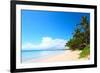 Tropical Sandy Beach with Palm Trees at Sunny Day. South of Bali, Jimbaran Beach-Dudarev Mikhail-Framed Photographic Print