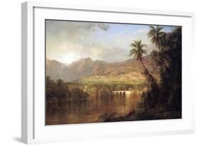 Tropical Scene-Frederic Edwin Church-Framed Art Print