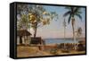 Tropical Scene-Albert Bierstadt-Framed Stretched Canvas