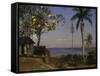 Tropical Scene-Albert Bierstadt-Framed Stretched Canvas