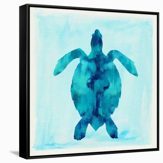 Tropical Sea Turtle-Evangeline Taylor-Framed Stretched Canvas