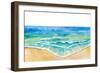 Tropical Sea Waves and Sandy Beach-M. Bleichner-Framed Art Print