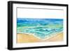 Tropical Sea Waves and Sandy Beach-M. Bleichner-Framed Art Print