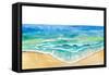 Tropical Sea Waves and Sandy Beach-M. Bleichner-Framed Stretched Canvas