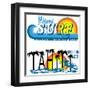 Tropical Set Miami and Tahiti-emeget-Framed Art Print