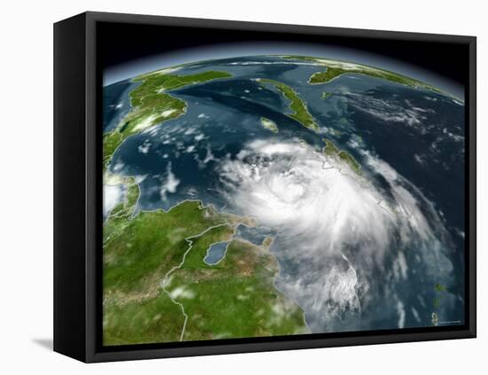 Tropical Storm Dennis-Stocktrek Images-Framed Stretched Canvas