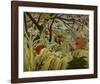 Tropical Storm with Tiger-Henri Rousseau-Framed Art Print