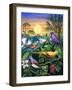 Tropical Sunbirds-John Chalkley-Framed Giclee Print