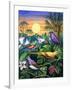 Tropical Sunbirds-John Chalkley-Framed Giclee Print