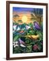 Tropical Sunbirds-John Chalkley-Framed Giclee Print