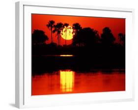 Tropical Sunset, Botswana-Charles Sleicher-Framed Photographic Print