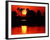 Tropical Sunset, Botswana-Charles Sleicher-Framed Photographic Print