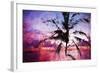 Tropical Sunset II - In the Style of Oil Painting-Philippe Hugonnard-Framed Giclee Print