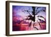 Tropical Sunset II - In the Style of Oil Painting-Philippe Hugonnard-Framed Giclee Print