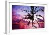 Tropical Sunset II - In the Style of Oil Painting-Philippe Hugonnard-Framed Giclee Print